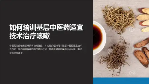 基层中医药适宜技术培训咳嗽