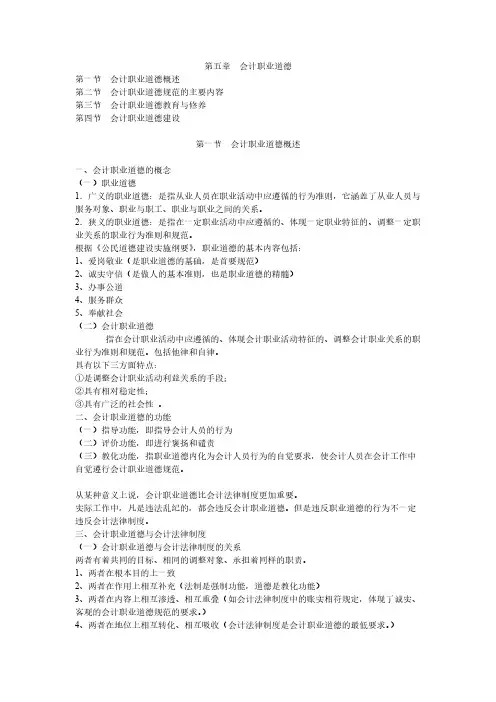 【VIP专享】第五章 会计职业道德(课件)