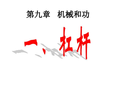第一节《杠杆》ppt课件