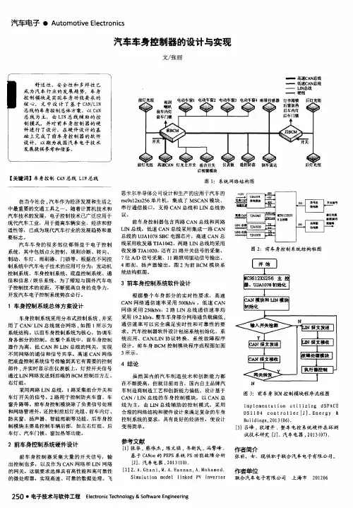 汽车车身控制器的设计与实现