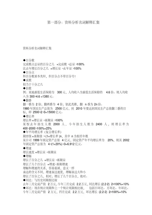 资料分析专项详解与练习(一)