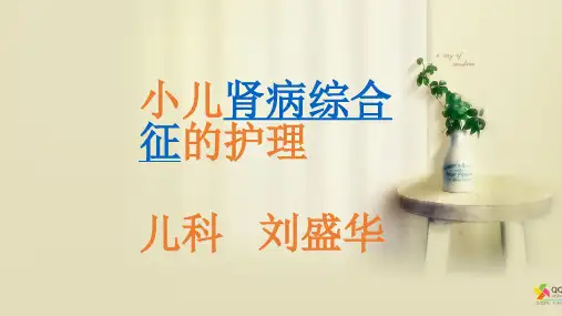 小儿肾病综合症的护理课件