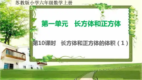 苏教版六年级数学上册1.10-11《长方体和正方体的体积》(课件)