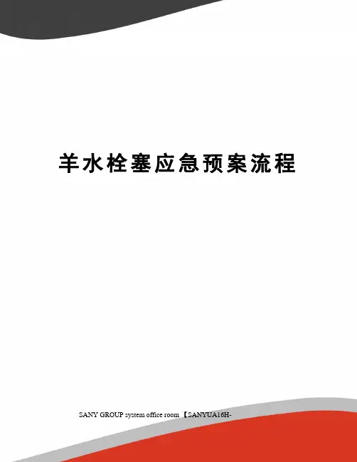 羊水栓塞应急预案流程