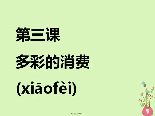 (江苏专版)高考政治一轮复习第一单元生活与消费第三课多彩的消费课件新人教版必修1