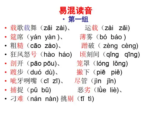 易混读音