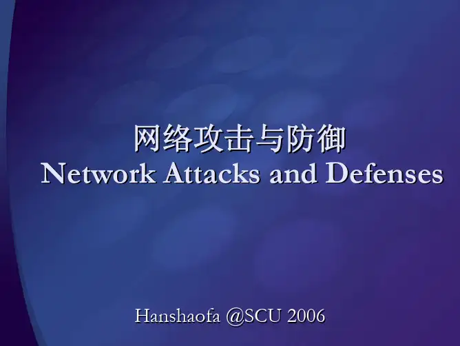 网络主动攻击与防御