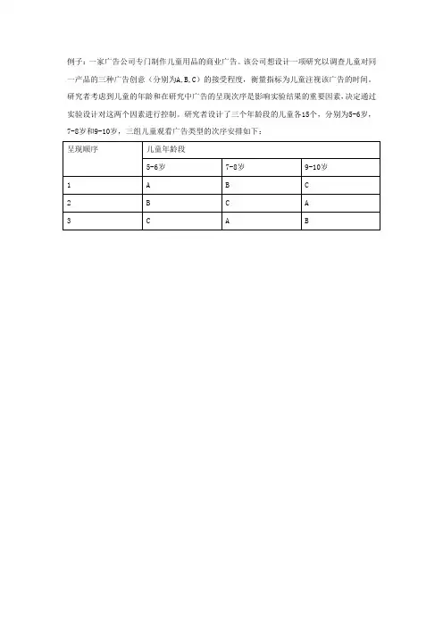 拉丁方设计的方差分析