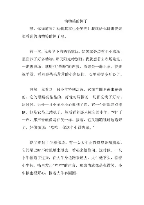 动物笑的例子