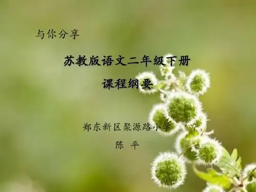 苏教版语文二年级下册课程纲要分享课PPT