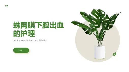 蛛网膜下腔出血的护理课件