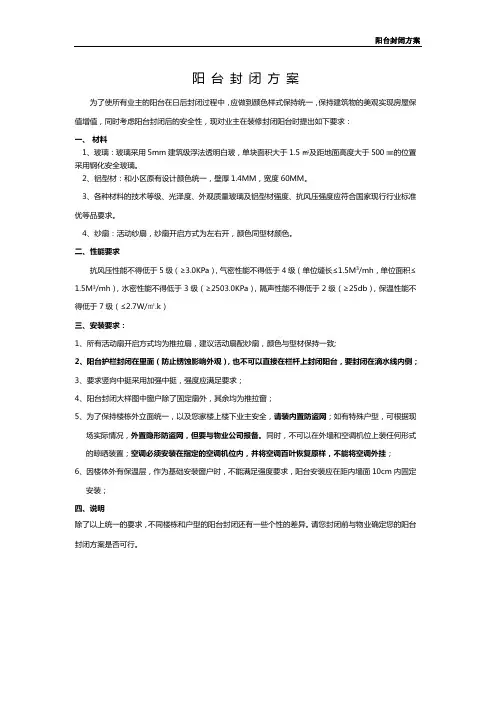 阳台设计方案