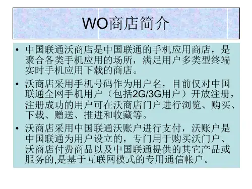 沃商店使用说明