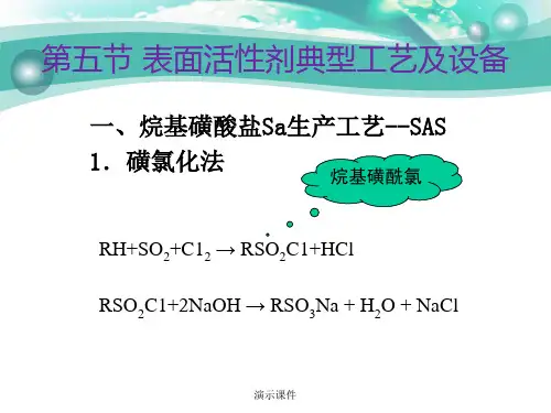 表面活性剂生产工艺设备最终版.ppt