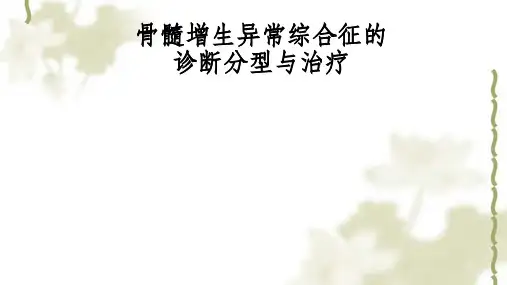 MDS诊断分型与治疗课件