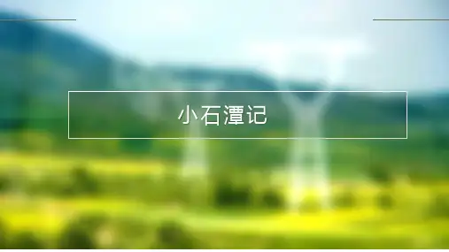 最新版部编版语文八年级下册《小石潭记》(21页)ppt精品课件