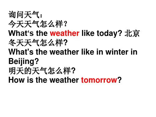 口语 谈论天气