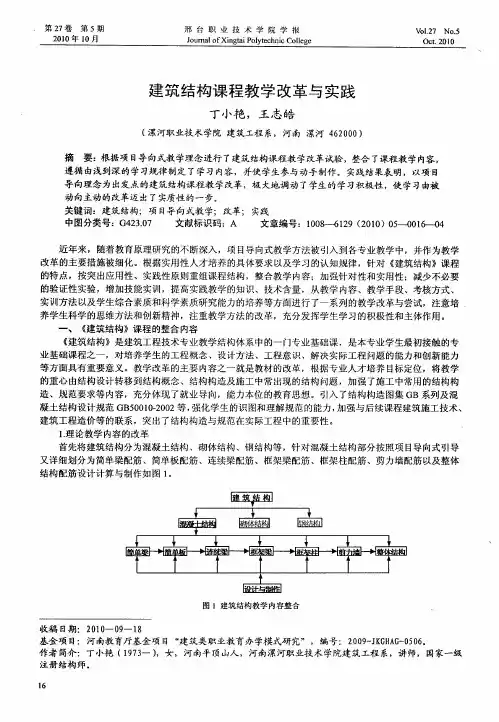 建筑结构课程教学改革与实践