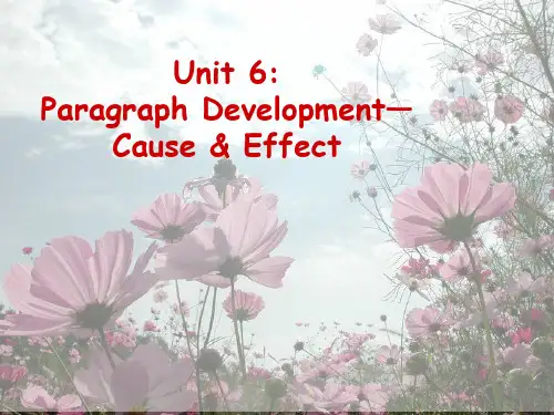 实用阶梯英语写作教程课件unit 6 Cause and Effect