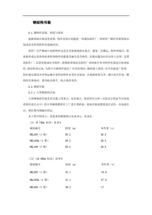 钢结构吊装
