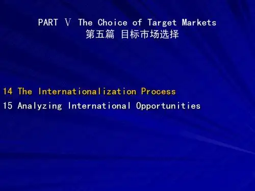 B14 The Internationalization Process
