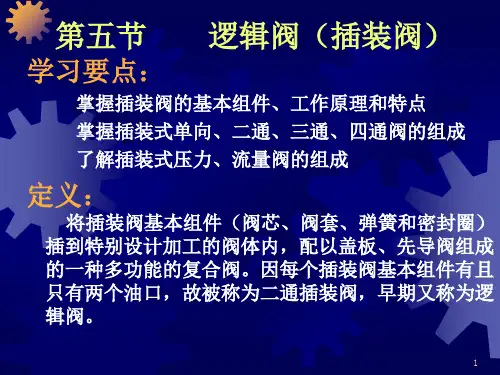 第五节逻辑阀(插装阀)PPT