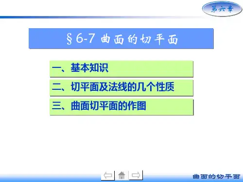 画法几何及机械制图6版课件6-7 曲面的切平面