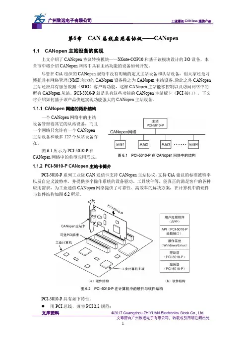 CAN-bus现场总线基础教程【第6章】CAN总线应用层协议(CANopen)-CANopen主站设备的实现(26)
