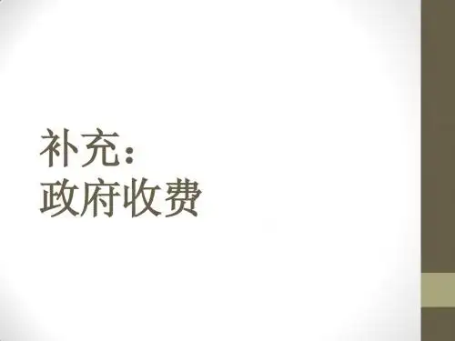 政府收费