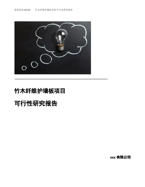竹木纤维护墙板项目可行性研究报告