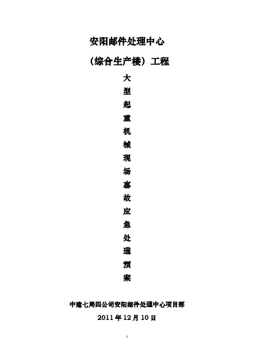 大型起重机械现场事故应急预案9