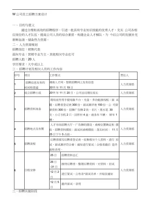 公司员工招聘方案设计,(20200930083140)
