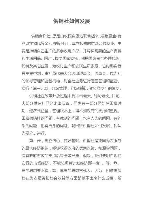 供销社如何发展