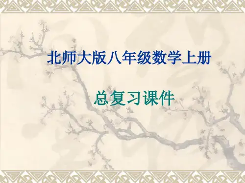 北师大版八年级数学上册总复习课件