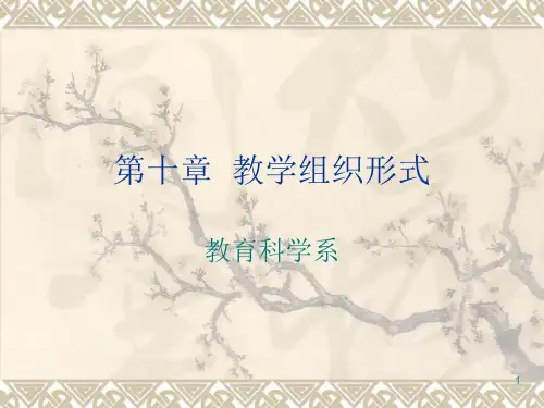 第十章教学组织形式
