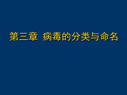 第三章 病毒的分类与命名