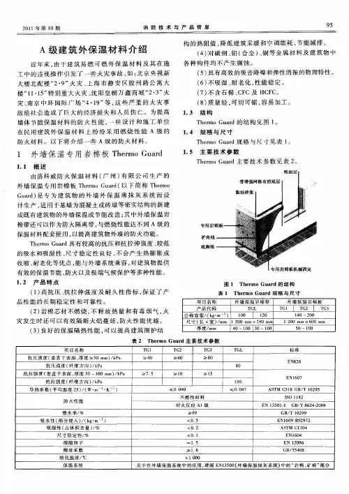 A级建筑外保温材料介绍