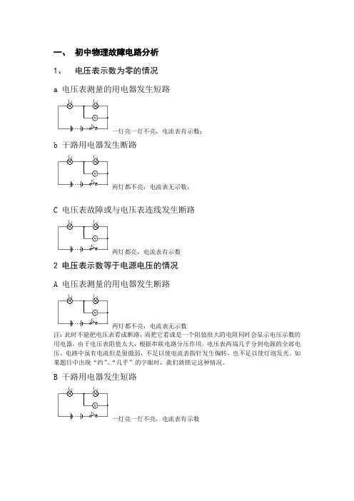 物理故障及动态电路分析