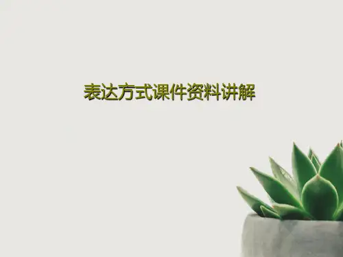 表达方式课件资料讲解共27页
