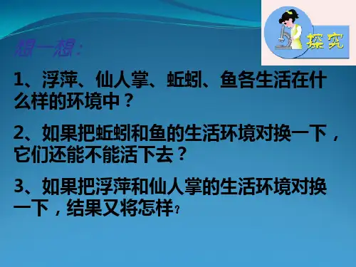 苏教版 生物与环境关系