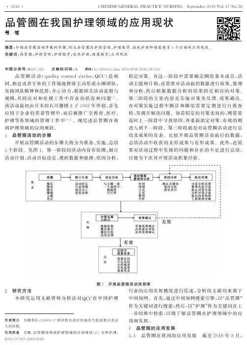 品管圈在我国护理领域的应用现状