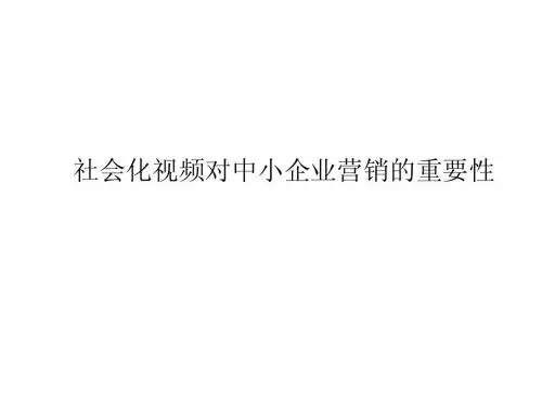 社会化视频对中小企业营销的重要性