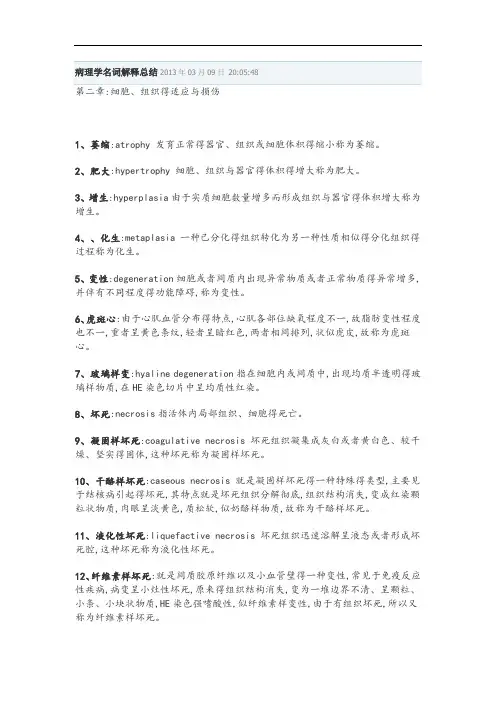 病理学—名词解释