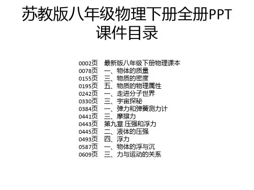 苏教版八年级物理下册全册PPT课件