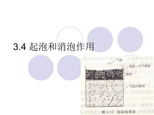 第3章 表面活性剂的功能与应用 起泡和消泡作用