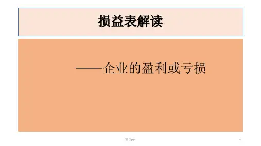 损益表解读