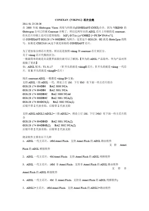 CONEXAN(VIKING)芯片分类