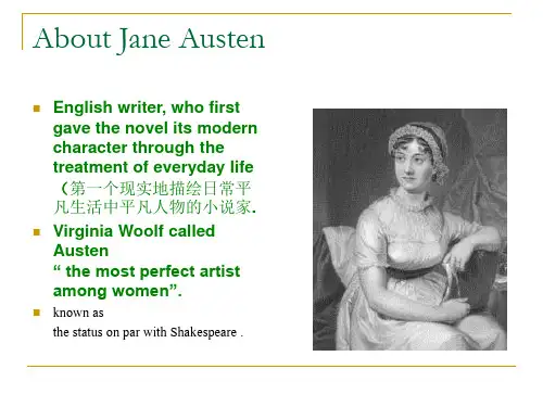 Jane Austen 英美文学PPT资料37页