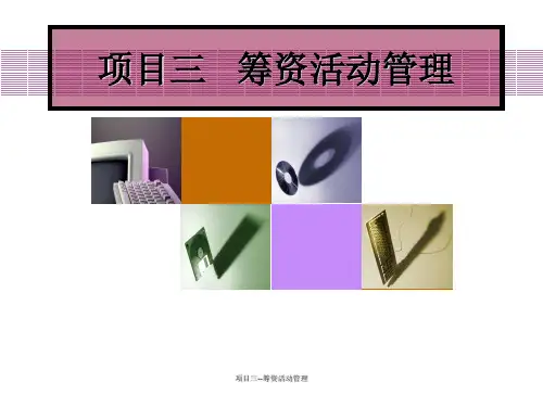 项目三--筹资活动管理课件