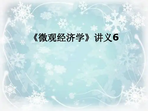 《微观经济学》讲义6